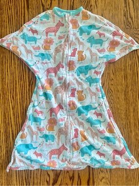 Zipadee-Zip Swaddle Transition Blanket Size Small 4-8 Months "Zoo Print"